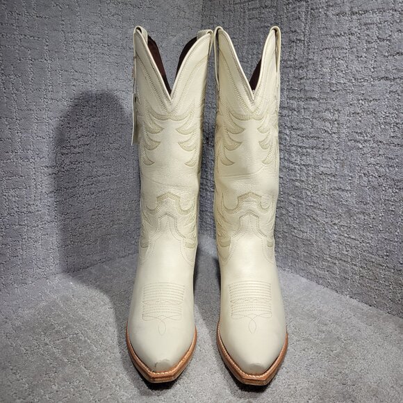Tecovas The Annie Women's Size 9.5B US Beige Bone Cowhide Cowboy Western Boots - Picture 2 of 10